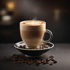 a cup of hot cappucino