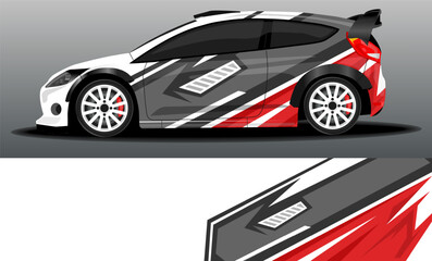 Sport car wrapping decal, print design	
