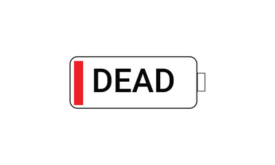 Battery vector icon on white background