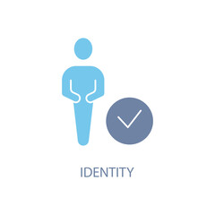 identity concept line icon. Simple element illustration.identity concept outline symbol design.