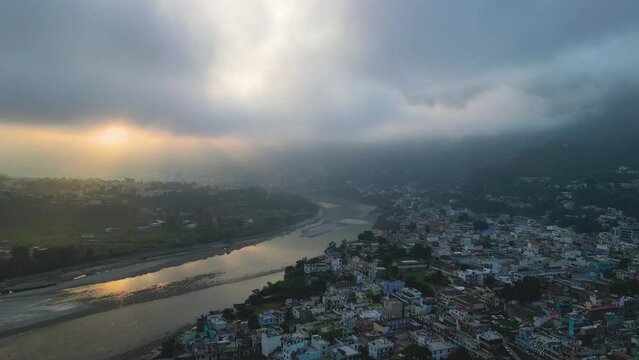 Srinagar Garhwal Uttarakhand Aerial 