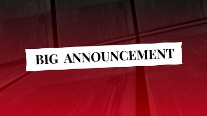 Big Announcement Headlines Newspaper Breaking News Reveal 3d Animation