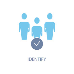 identify concept line icon. Simple element illustration.identify concept outline symbol design.