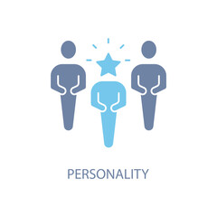 personality concept line icon. Simple element illustration.personality concept outline symbol design.
