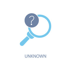 unknown concept line icon. Simple element illustration.unknown concept outline symbol design.