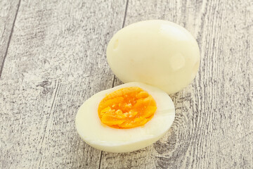 Boiled chicken egg for breakfast