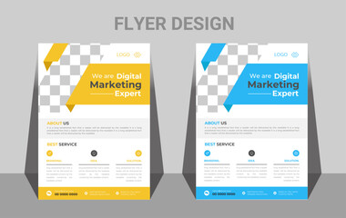 Business brochure flyer design a4 template. 
business brochure, flyer ,report Layout design template, and cover design, Free vector business flyer template, modern digital marketing agency flyer temp
 - obrazy, fototapety, plakaty