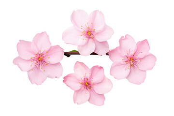 Fototapeta na wymiar Beautiful sakura flowers isolated on white