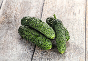 Fresh natural organic cucumbers heap