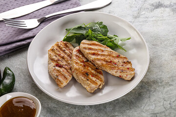Grilled turkey breast fillet steak