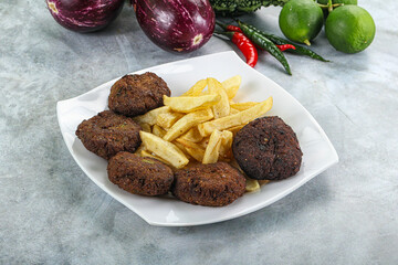 Vegan cuisine - chickpea round falafel