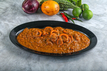Indian cuisine - Masala with calamari