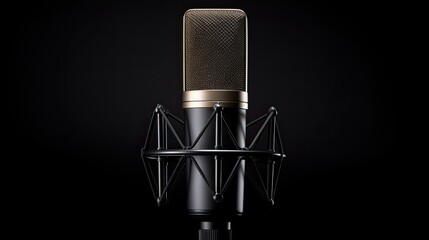 Modern studio microphone. Generative AI