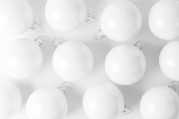 Christmas Ball White Blank Matte 3D Rendering Mockup