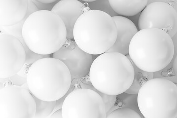 Christmas Ball White Blank Matte 3D Rendering Mockup