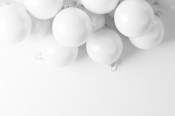 Christmas Ball White Blank Matte 3D Rendering Mockup