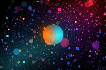 Abstract circle color dots background, Generative AI