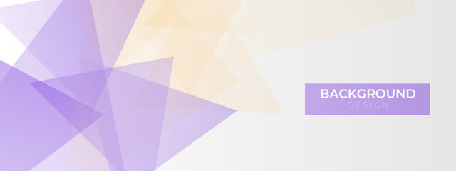 Gradient transparent geometry background. Soft purple yellow low poly shapes. Digital drawing.