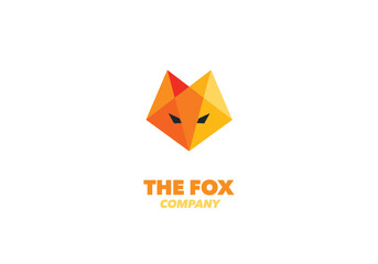 Abstract Fox logo, different and unique elements Premium Vector