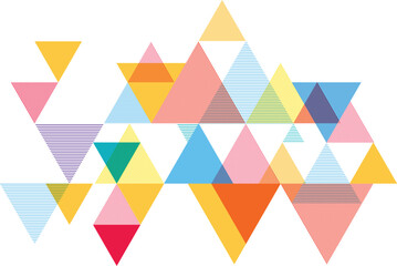 Abstract multi colour geometric background with triangle shape pattern