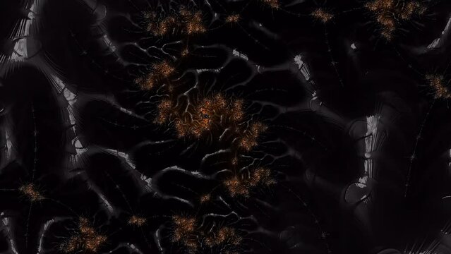 Luxury gold metallic liquid color flow on black marble texture. Modern background animation