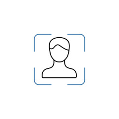 identification concept line icon. Simple element illustration.identification concept outline symbol design.