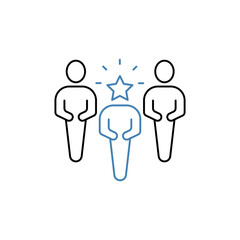 Obraz premium personality concept line icon. Simple element illustration.personality concept outline symbol design.