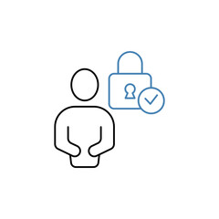 Fototapeta premium authentication concept line icon. Simple element illustration.authentication concept outline symbol design.