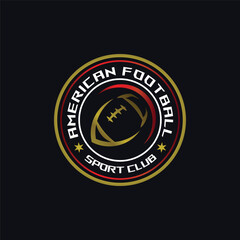 American football logo gradient design template sport club