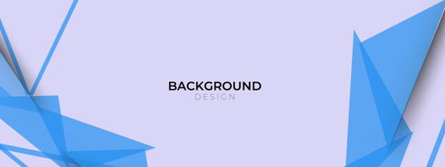 Fototapeta premium Dynamic geometric blue shape on pastel color background. Vector illustration.