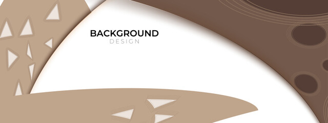 Choco brown vector texture with triangles and rounds. Simple design in abstract style with triangles, lines. Vector illustration.