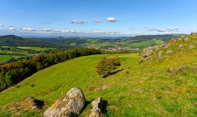 Der Simmelsberg bei Gersfeld im Biosphärenreservat Rhön, Hessen, Deutschland