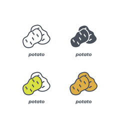 Vector sign of the potato symbol isolated on a white background. icon color editable.