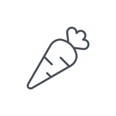 Vector sign of the carrot symbol isolated on a white background. icon color editable.