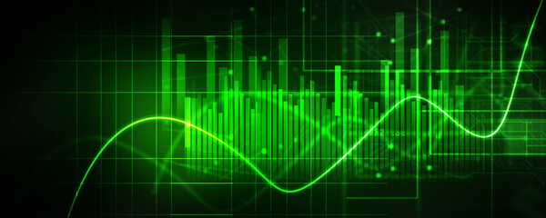 2d rendering Stock market online business concept. business Graph 