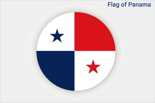 High detailed flag of Panama. National Panama flag. North America. 3D illustration.