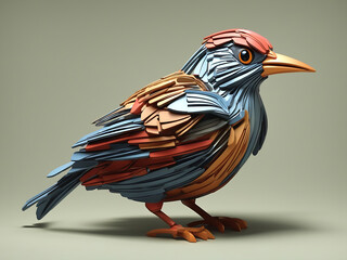 3D Bird Generated With AI