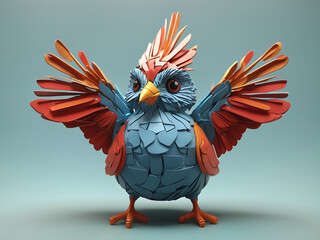 3D Bird Generated With AI