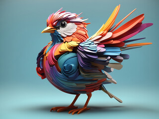 3D Bird Generated With AI