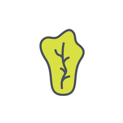 Vector sign of the lettuce symbol isolated on a white background. icon color editable.