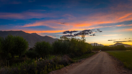 after sunset in Leh