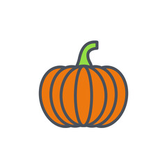 Vector sign of the pumpkin symbol isolated on a white background. icon color editable.