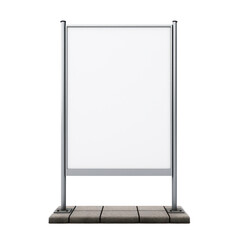 Blank sidewalk advertising stand mock up  isolated on transparent background,transparency 
