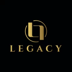 Fotobehang Letter mark L monogram initial luxury legacy logo design modern and minimal concept © sowikot