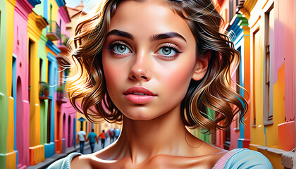 Capturing the Beauty of Beautiful Women Worldwide in Watercolor Art: Embracing the Diversity of Cultural Beauty.(Generative AI)