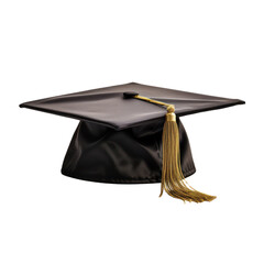 College graduation cap isolated on transparent background,transparency 