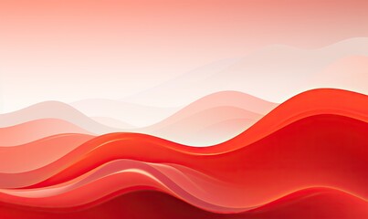Red and white waves on a white background. A graphic resource.