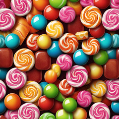 pattern with candy