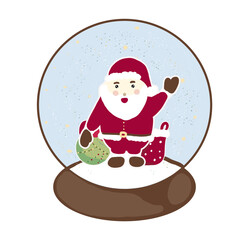 Santa Claus and snowman