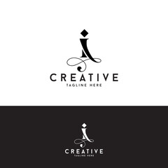 Letter I infinity logo premium and abstract concept